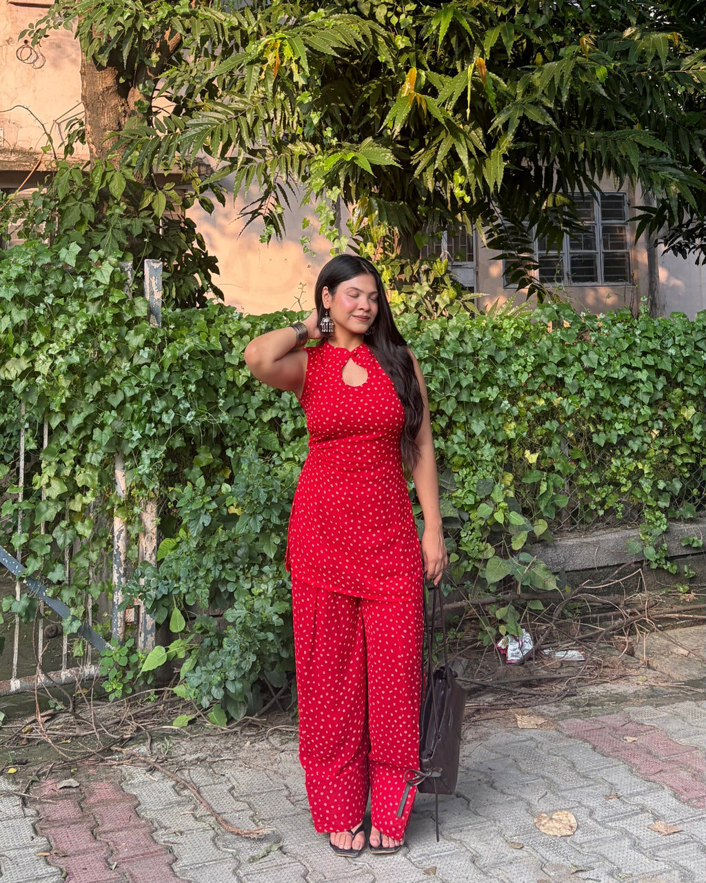 Indyadiva Aaliyah bandhani corset back farshi set