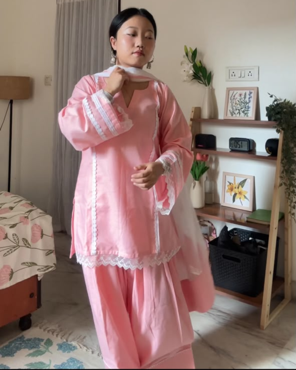Indyadiva Ruchika Three Pcs Pure cotton Farshi set