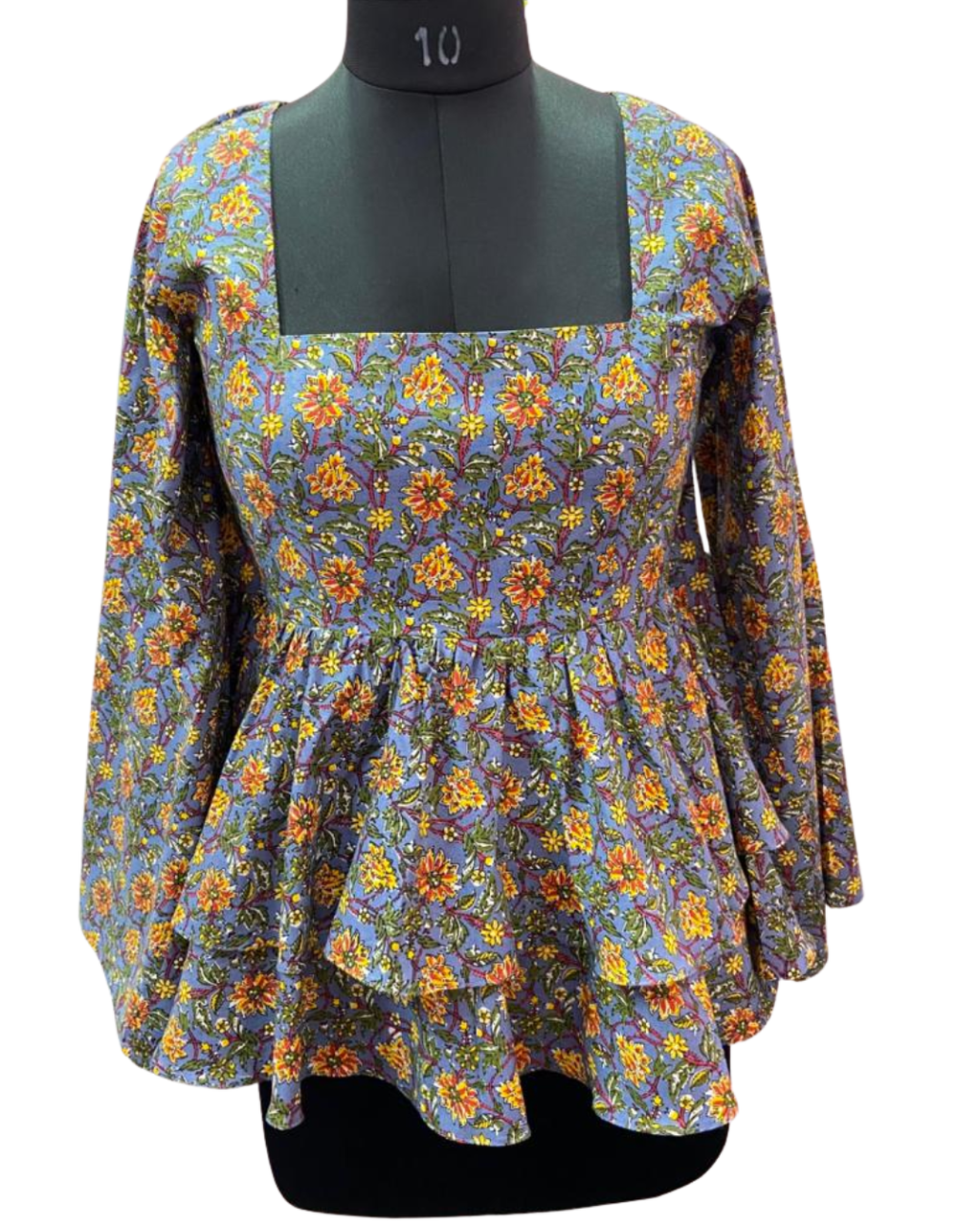 Indyadiva Bulbul Short Double FlaredPeplum Top