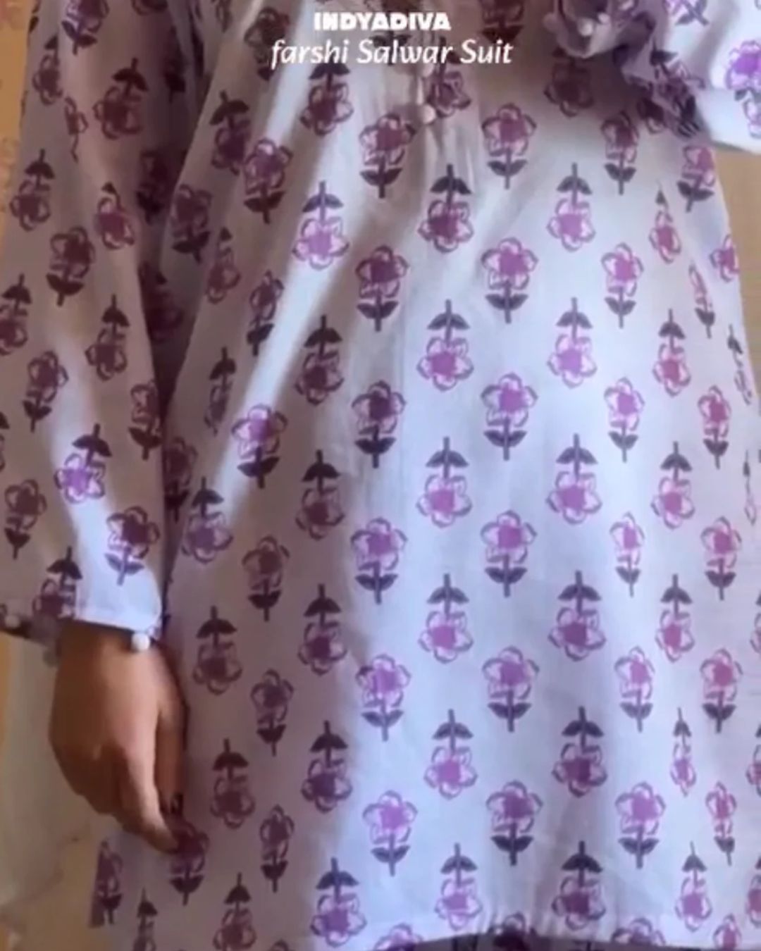 Indyadiva Geet lilac three pcs farshi set