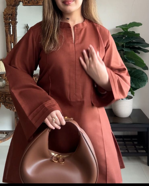 Indyadiva Choco Kasturi Summer A-line Co-Ord Set