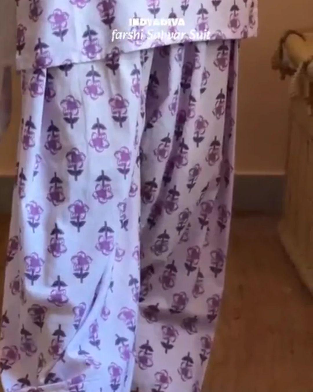 Indyadiva Geet lilac three pcs farshi set