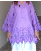 Indyadiva Ruhani Lilac cotton 3D Embroidery Farshi Set