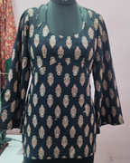 Indyadiva Pooh Halter Neck Short Kurti 2 way style with corset back