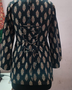 Indyadiva Pooh Halter Neck Short Kurti 2 way style with corset back