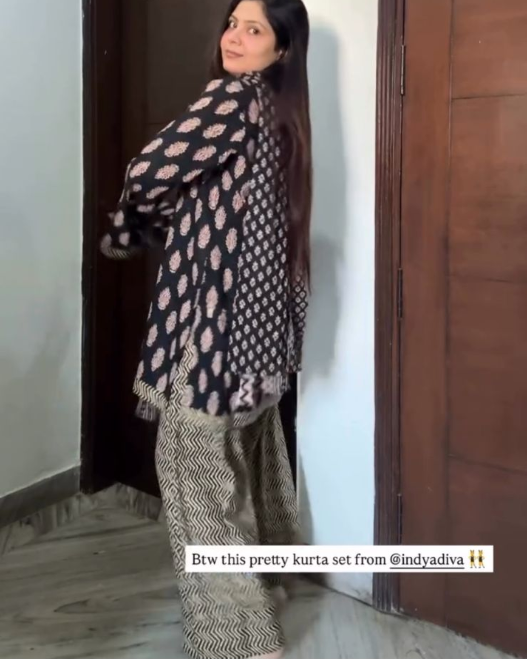 Indyadiva phool Ajrak Cotton 3 pcs Farshi set