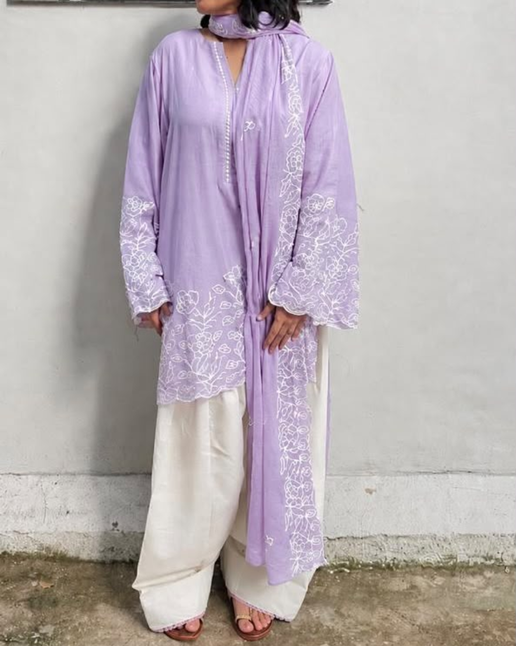 Indyadiva Embroidered Kota Farshi Salwar Set