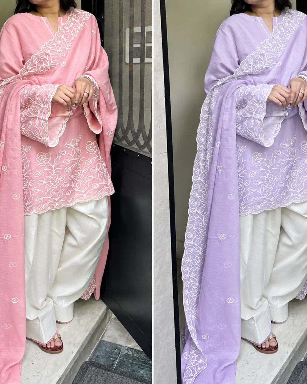 Indyadiva Embroidered Kota Farshi Salwar Set