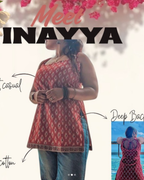 Indyadiva Innaya Soft Cotton ajrak Print Short Kurti