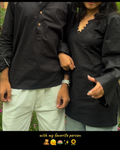 Indyadiva Mehboob Couple Cotton Outfit Set