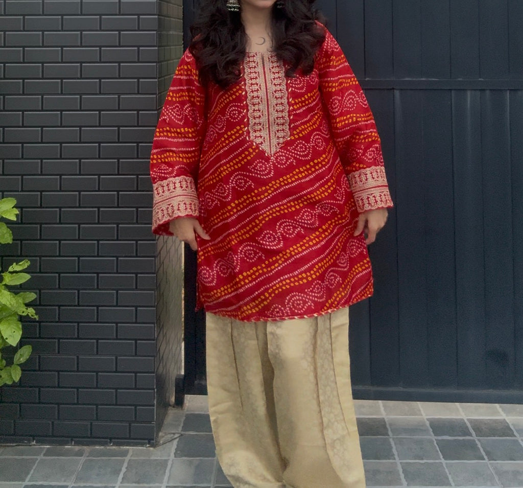 Indyadiva zariya bandhani farshi set