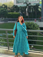 Indyadiva masakali cotton three pcs Anarkali set