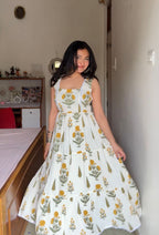 Indyadiva Sunlit Bloom Cotton Maxi Dress 🌼