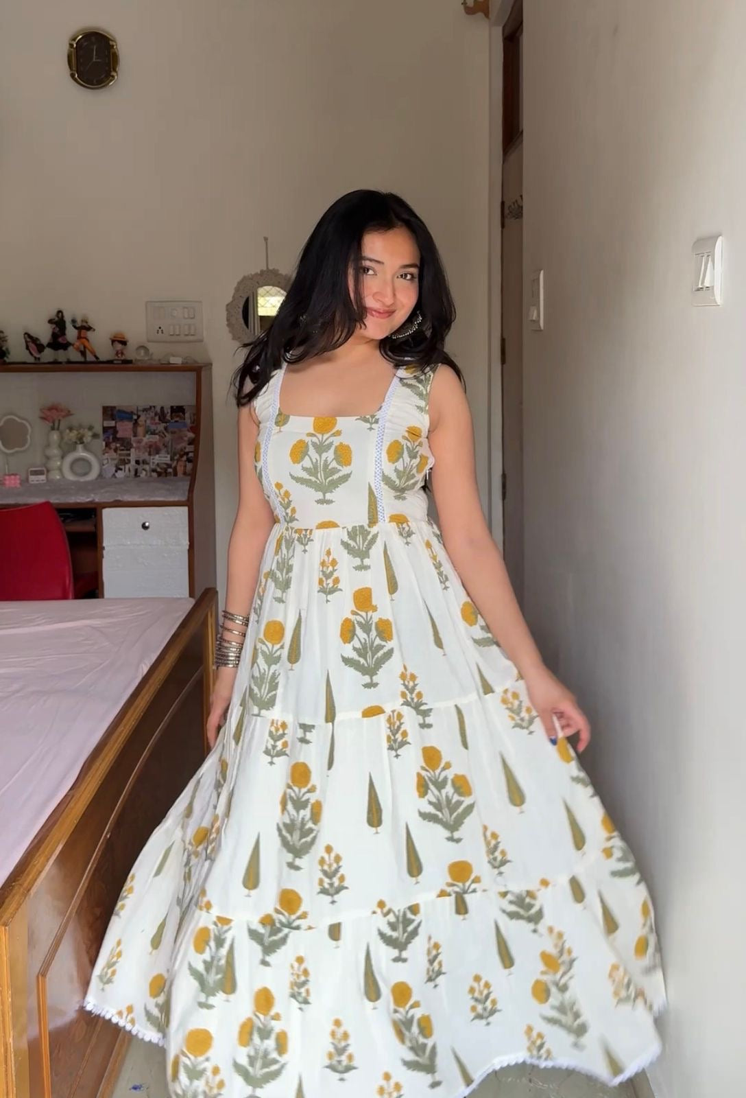 Indyadiva Sunlit Bloom Cotton Maxi Dress 🌼