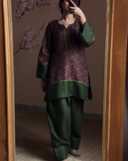 Indyadiva Geetanjli Winter Pashmina 2 pcs farshi set
