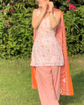 Indyadiva Rhem 3 pcs Backless Short Kurti With Farshi Salwar
