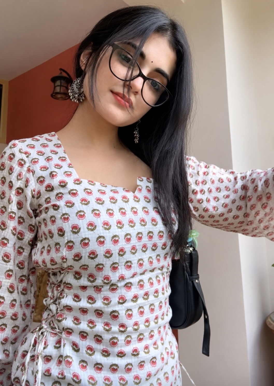 Indyadiva Pari Side Corset White Short Kurti