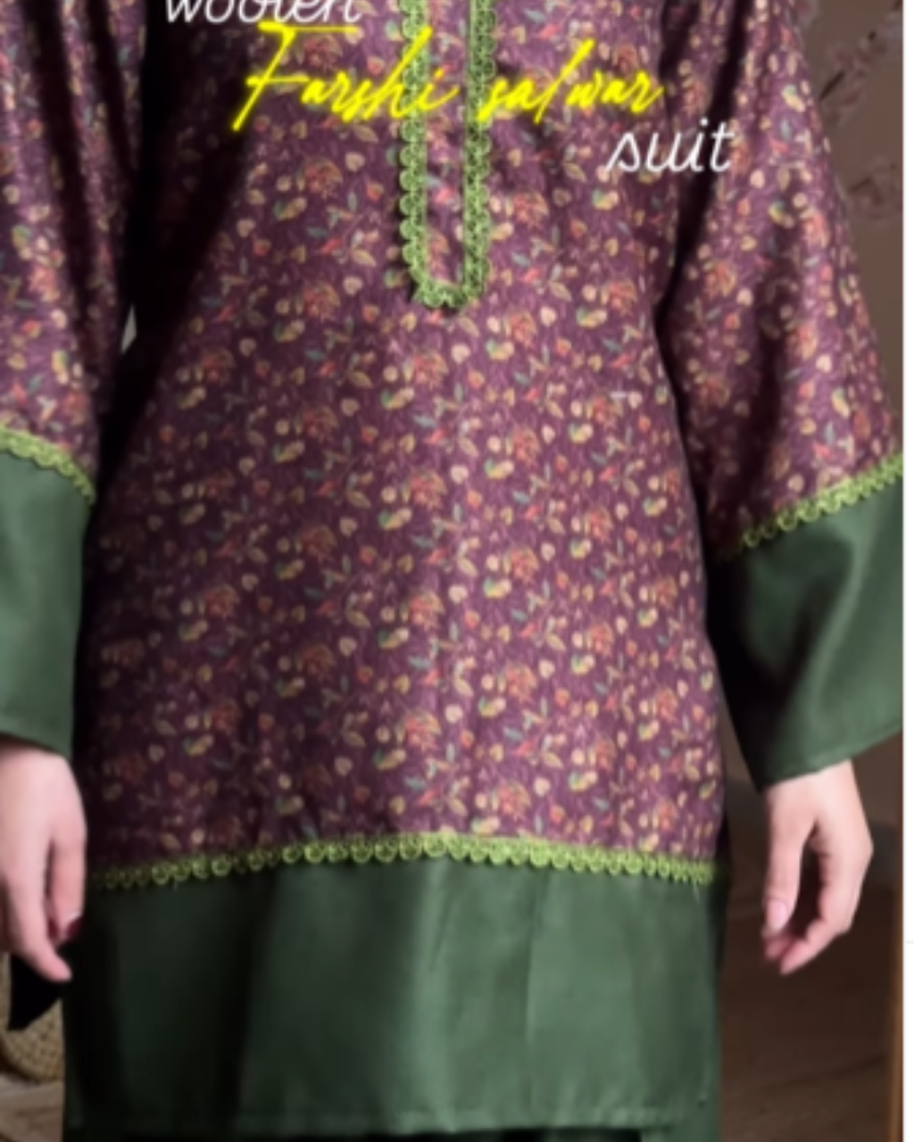 Indyadiva Geetanjli Winter Pashmina 2 pcs farshi set