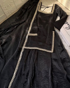 Indyadiva fiza flared Plazo with kurti and duppta set