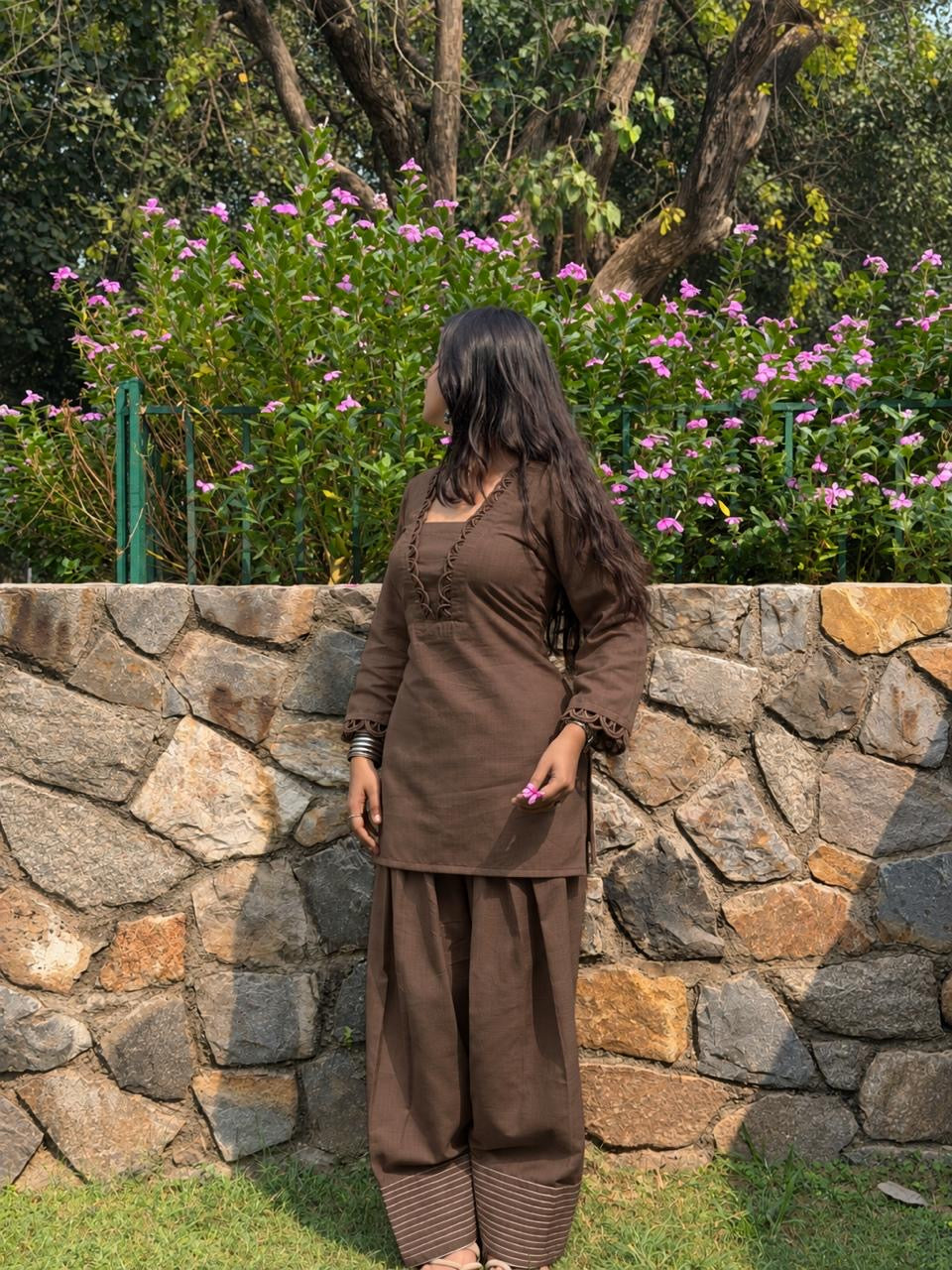 Indyadiva Gulbahar Blush Kurta Set