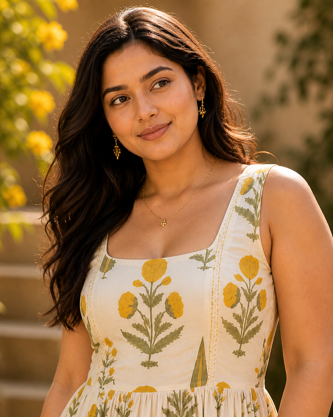Indyadiva Sunlit Bloom Cotton Maxi Dress 🌼