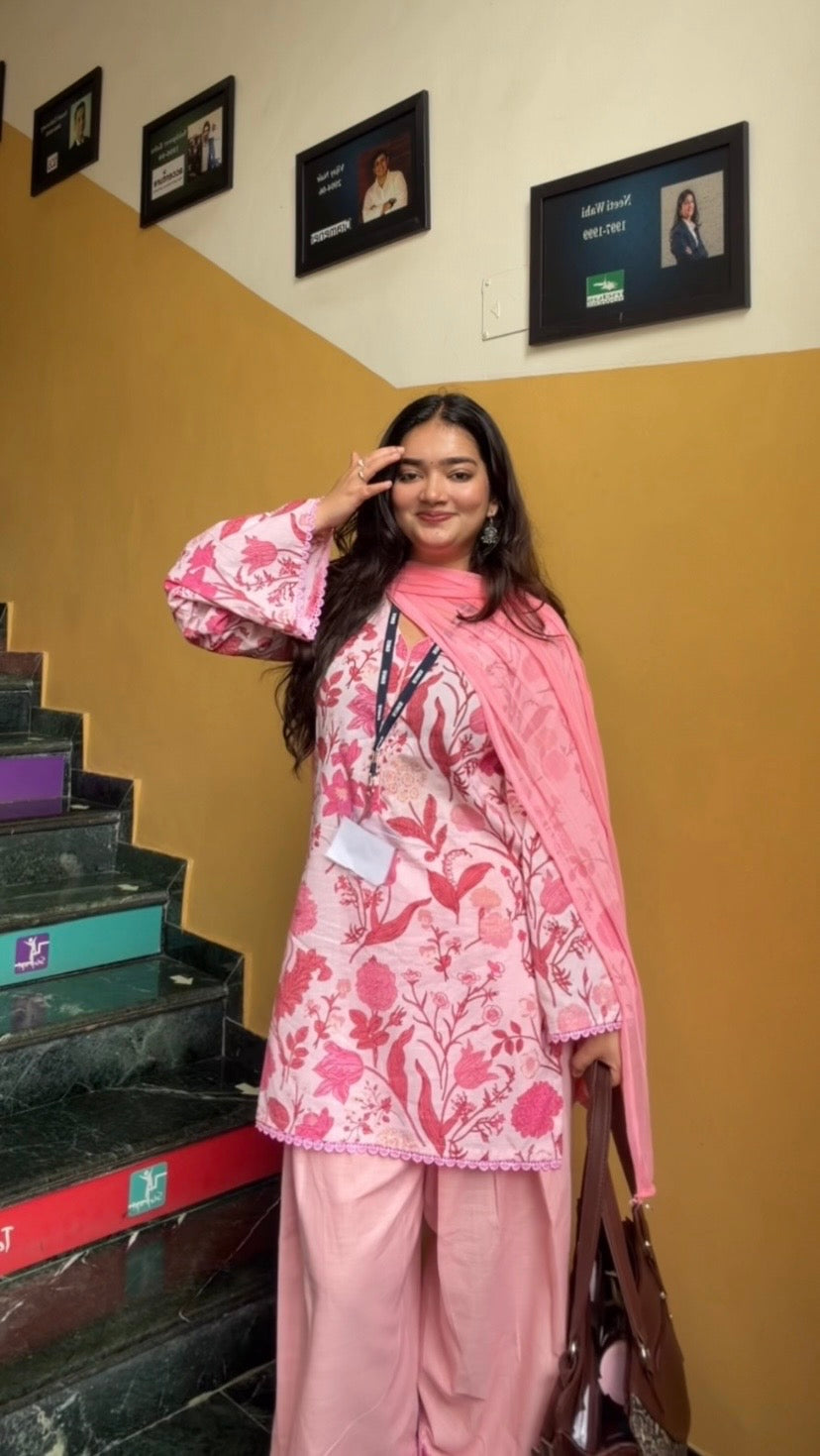 Indyadiva Rani three pcs farshi set