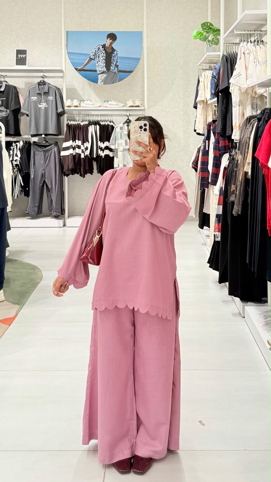 Indyadiva Blush Pink Scallop Co-ord Set