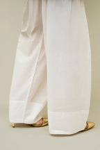 Indyadiva White Pure cotton Farshi salwar Non transparent